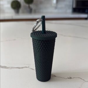 Starbucks Textured Green Tumbler Keychain